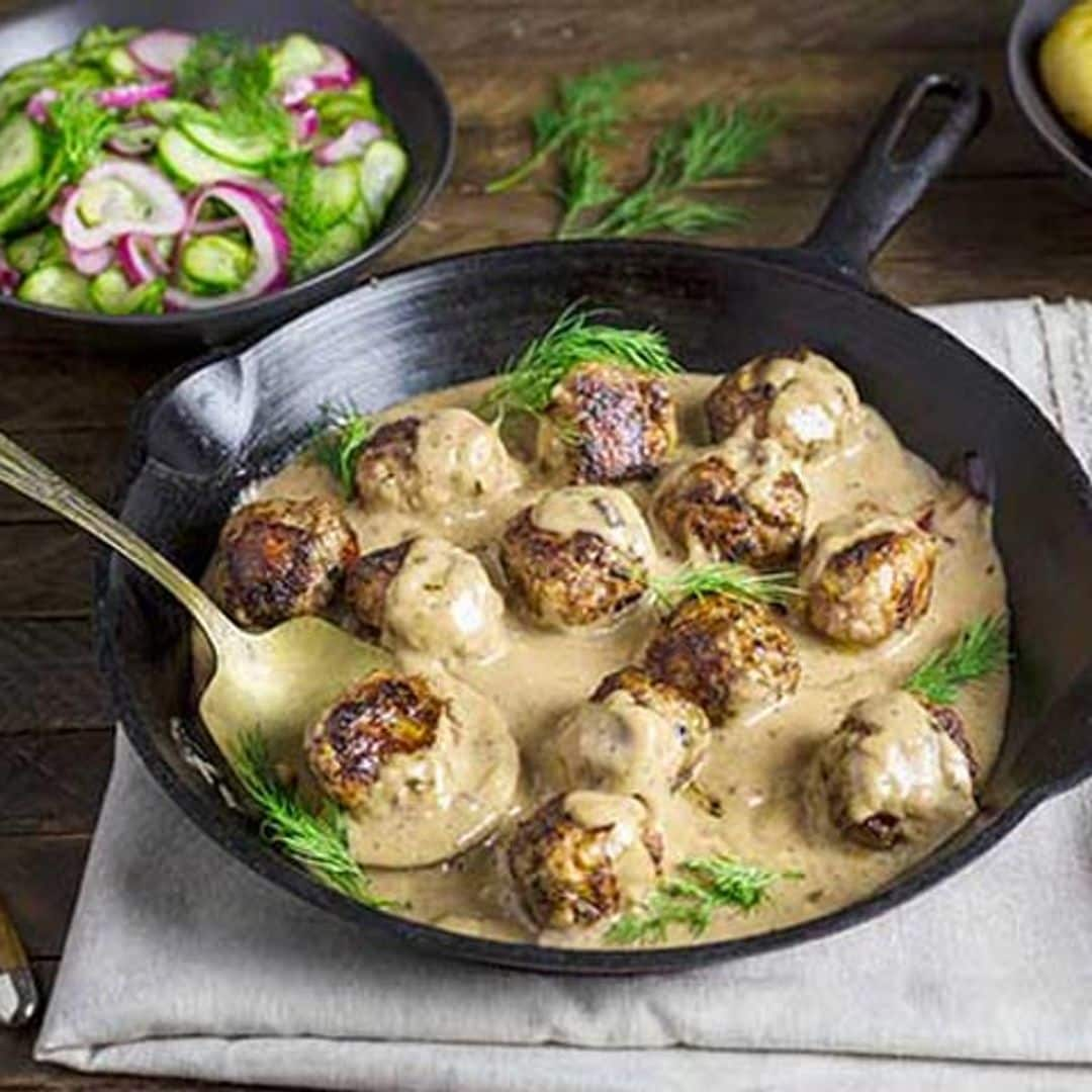 Albóndigas con salsa de champiñones