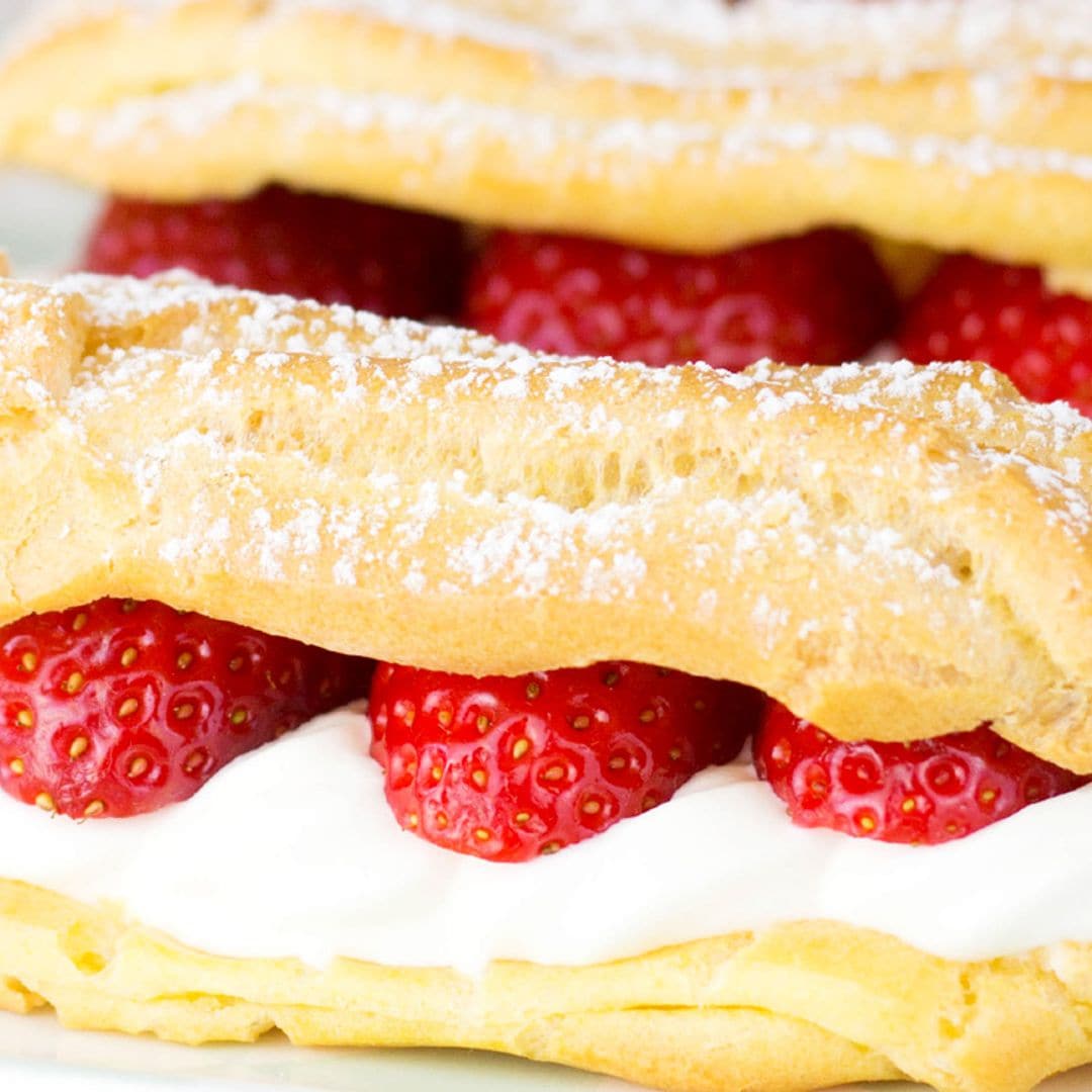 'Éclairs' de fresas