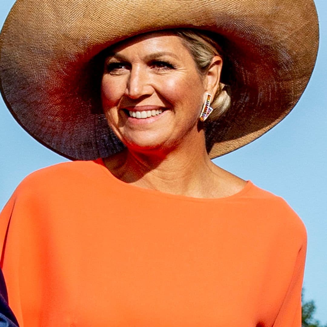 La última sorpresa estilística de Máxima de Holanda: el falso 'wrap dress'