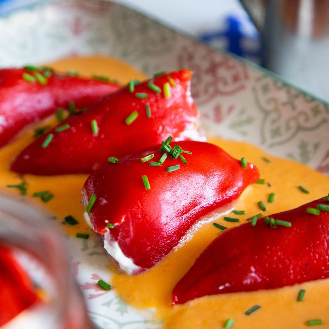 Pimientos rellenos de bacalao: receta fácil