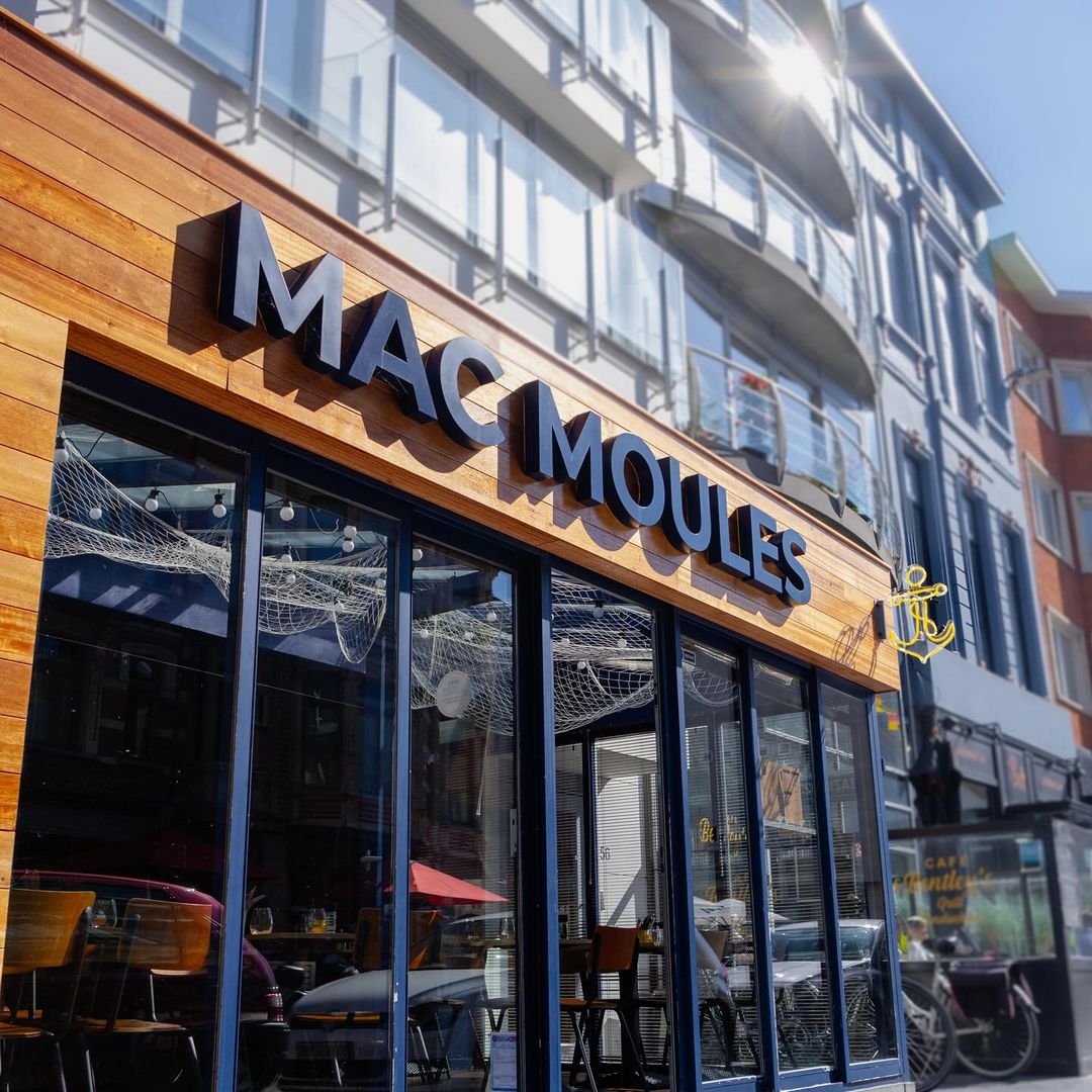 Mac Moules, un moderno bistró en la ciudad de Ostende, Bélgica