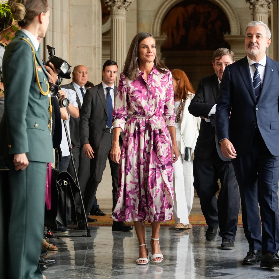 Reina Letizia vestido flores Barcelona