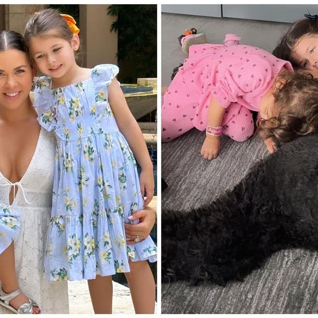 Con mimos y toda la ternura, así cuidan las hijas de Ximena Duque a su perrito