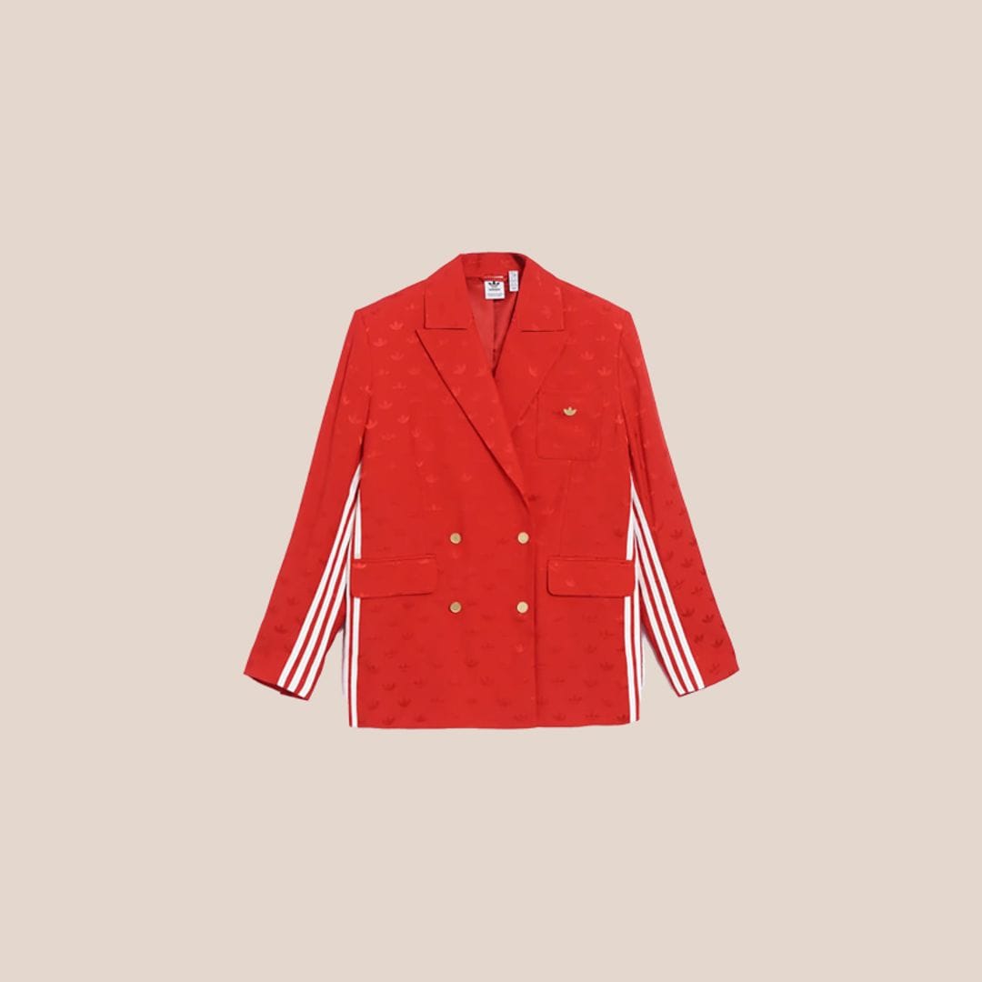 Blazer roja con rayas Adidas