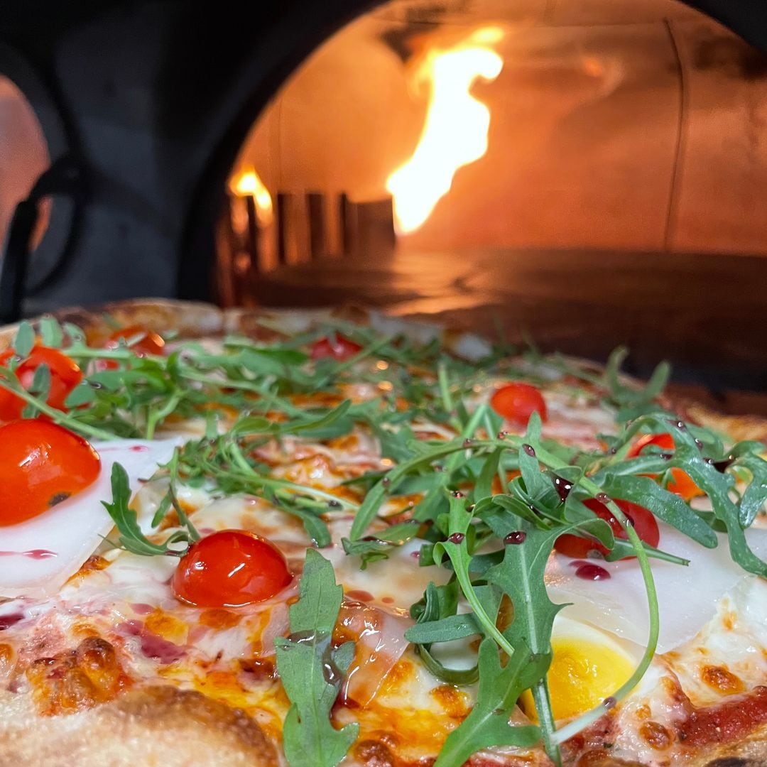 Pizza Rebelión en la granja, restaurante El Molino, Larraona