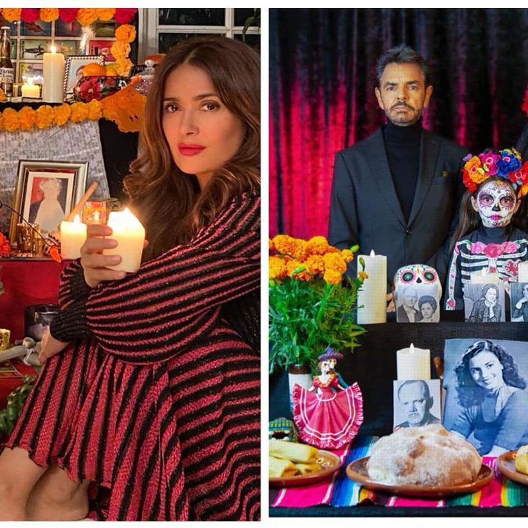 Eugenio Derbez, Salma Hayek y más famosos celebran el Dia de Muertos con una tradicional ofrenda