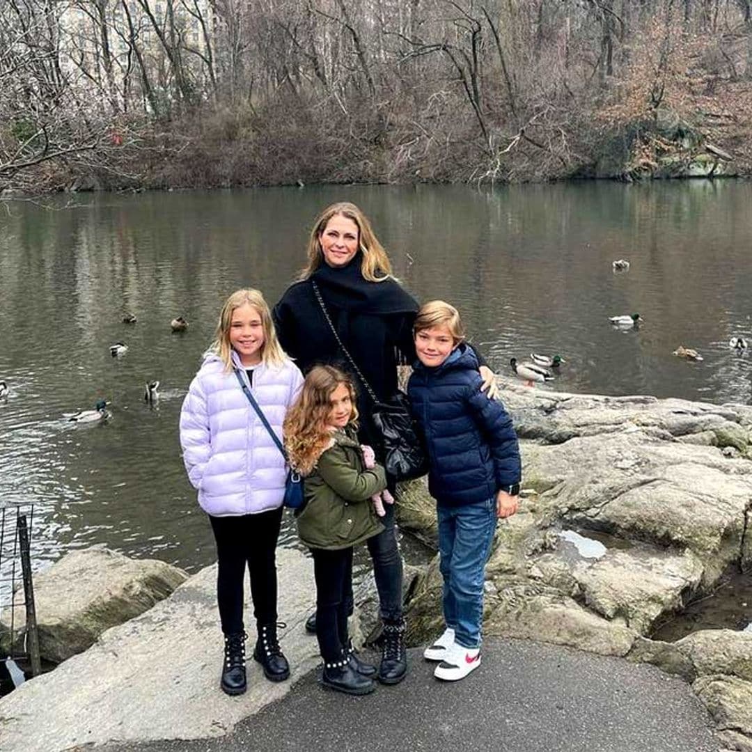 Magdalena de Suecia regresa a Nueva York con sus tres hijos, un viaje de mucho significado para ella