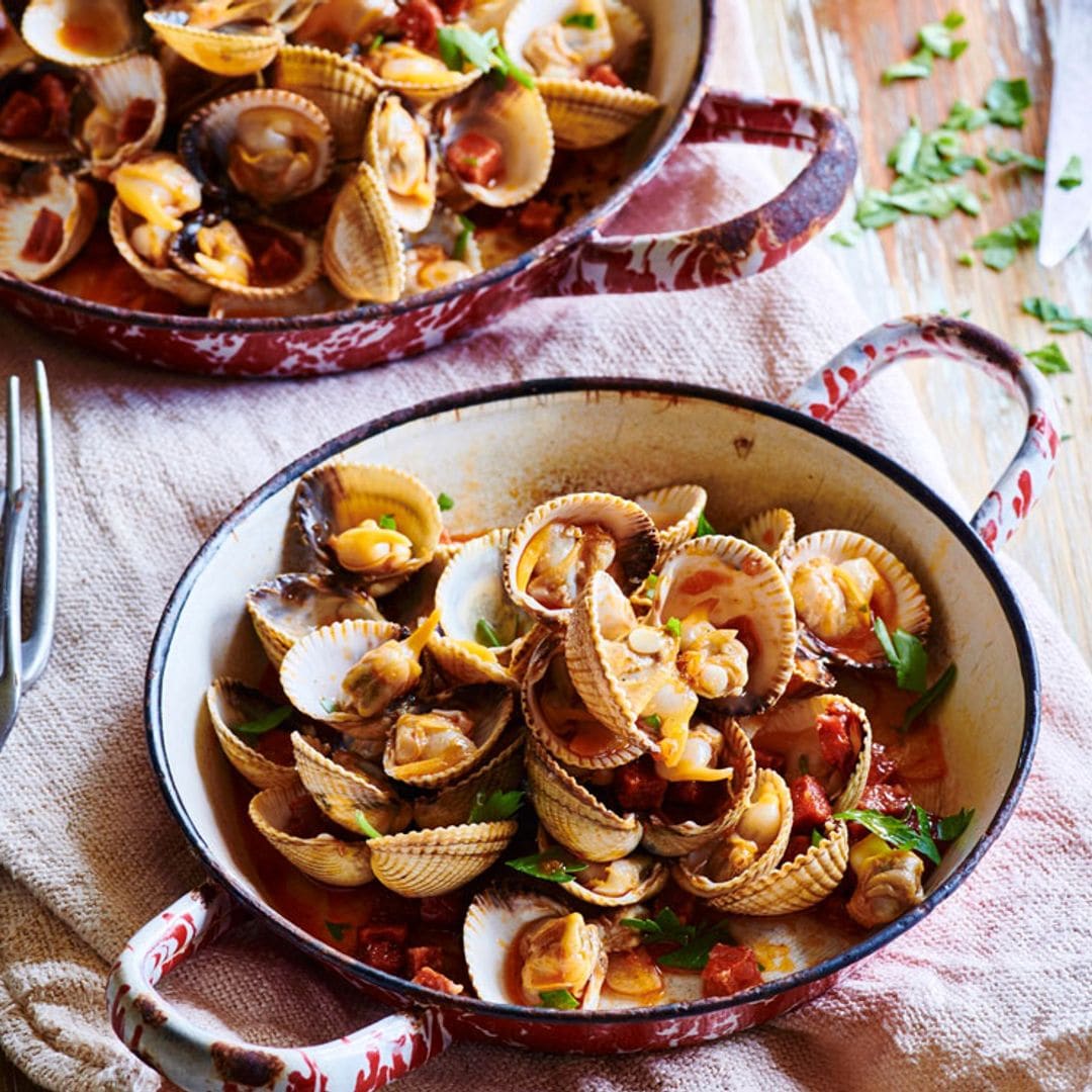 Berberechos con chorizo