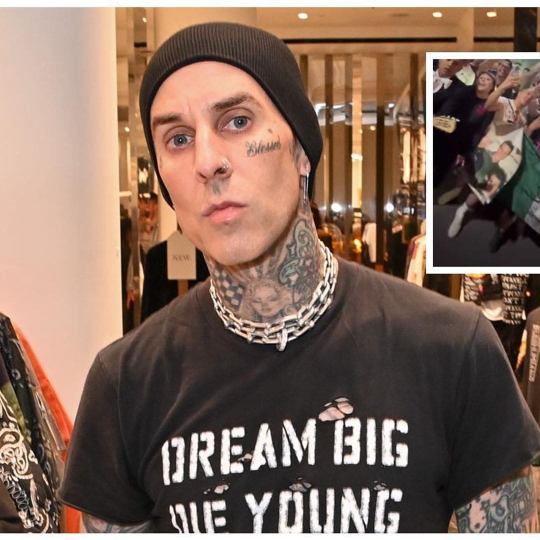 Junto a Blink-182, Travis Barker fue recibido en México a ritmo de mariachi