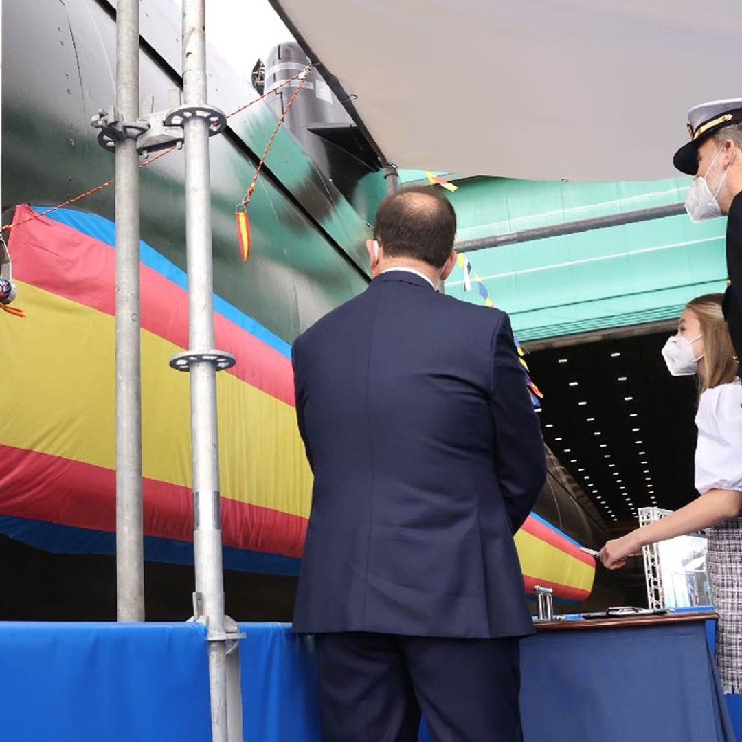 El orgullo del rey Felipe cuando Leonor ha amadrinado el submarino Isaac Peral