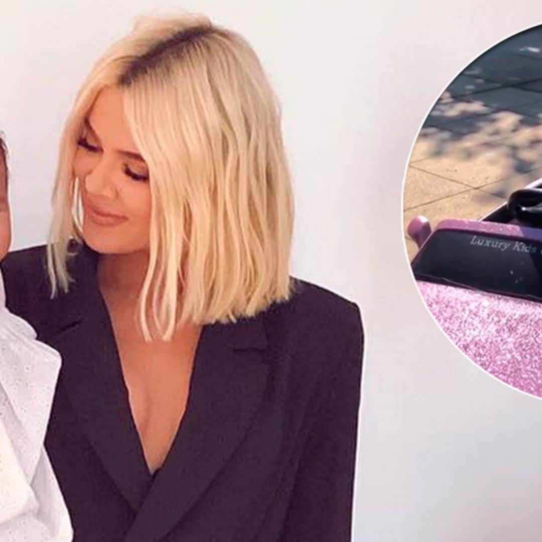 Khloé Kardashian enfrenta las críticas por regalar a su hija un mini Bentley de juguete