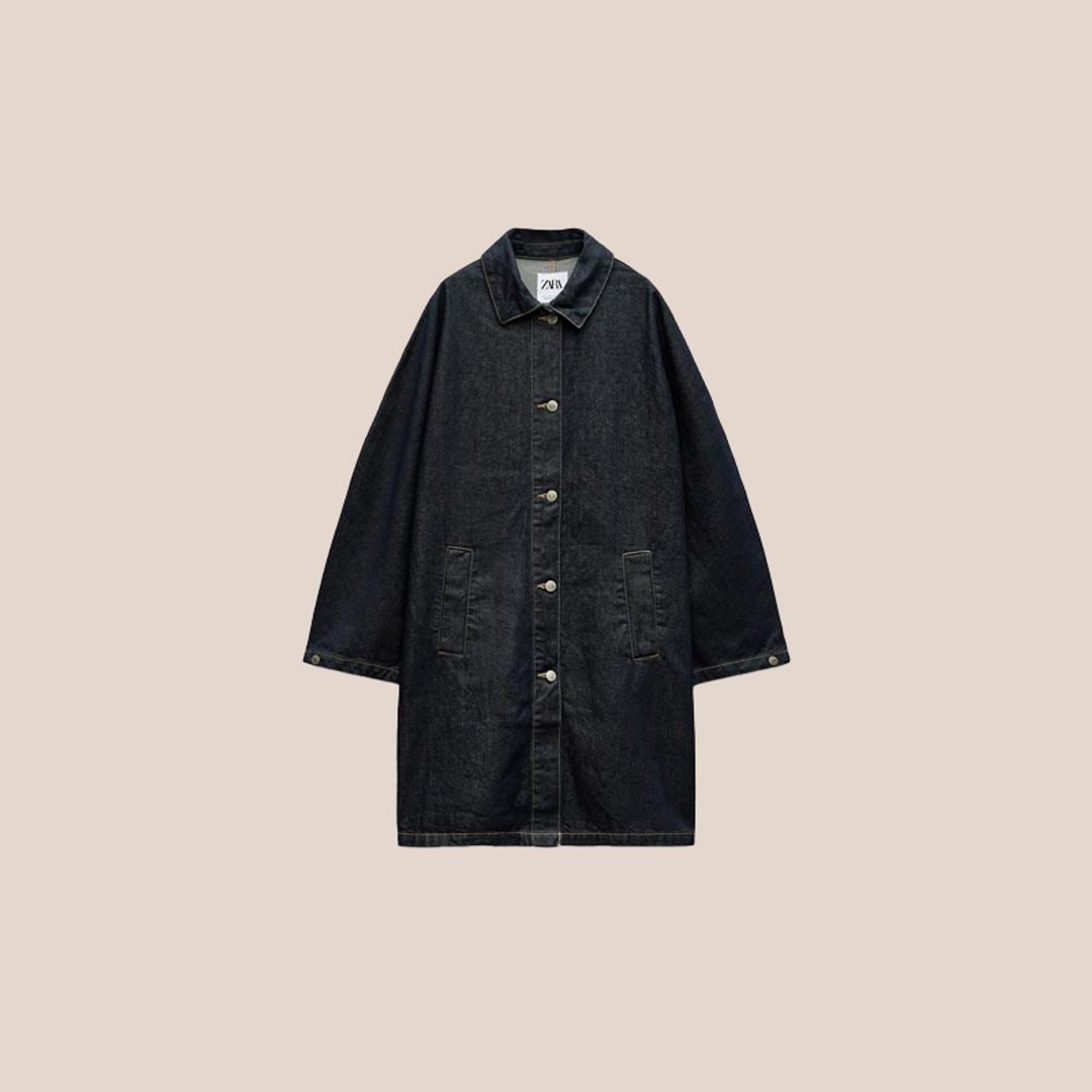 trench denim oscuro