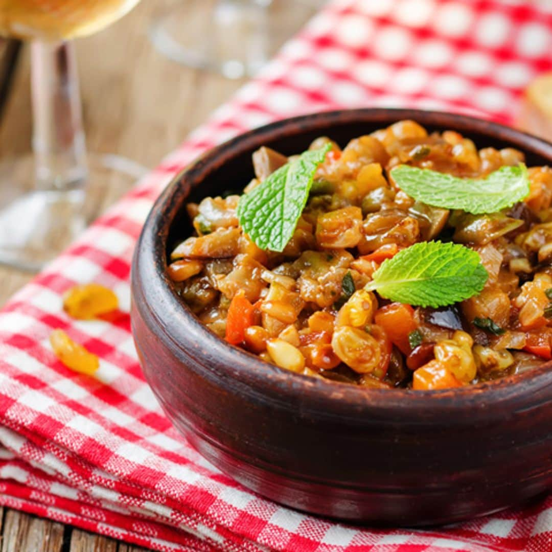 Caponata siciliana de berenjenas