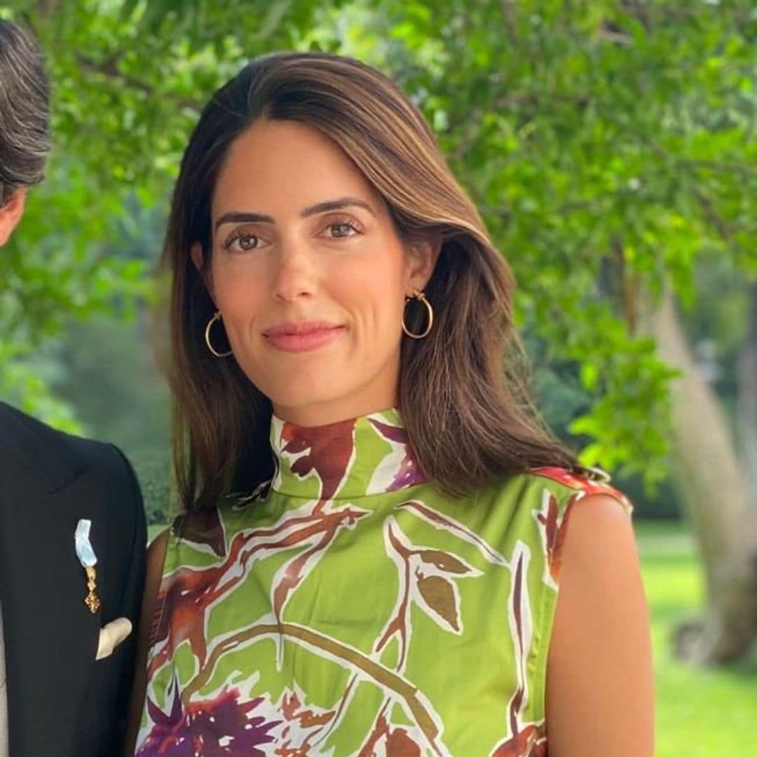 El espectacular look de invitada 'efecto acuarela' de Sofía Palazuelo en la boda de su amiga Victoria