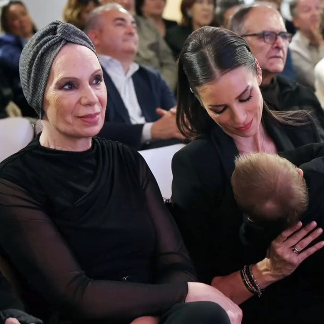 Patricia Pardo con su madre y su hijo Luca en la presentación del nuevo libro de Christian Gálvez en Madrid. 22 de noviembre de 2024