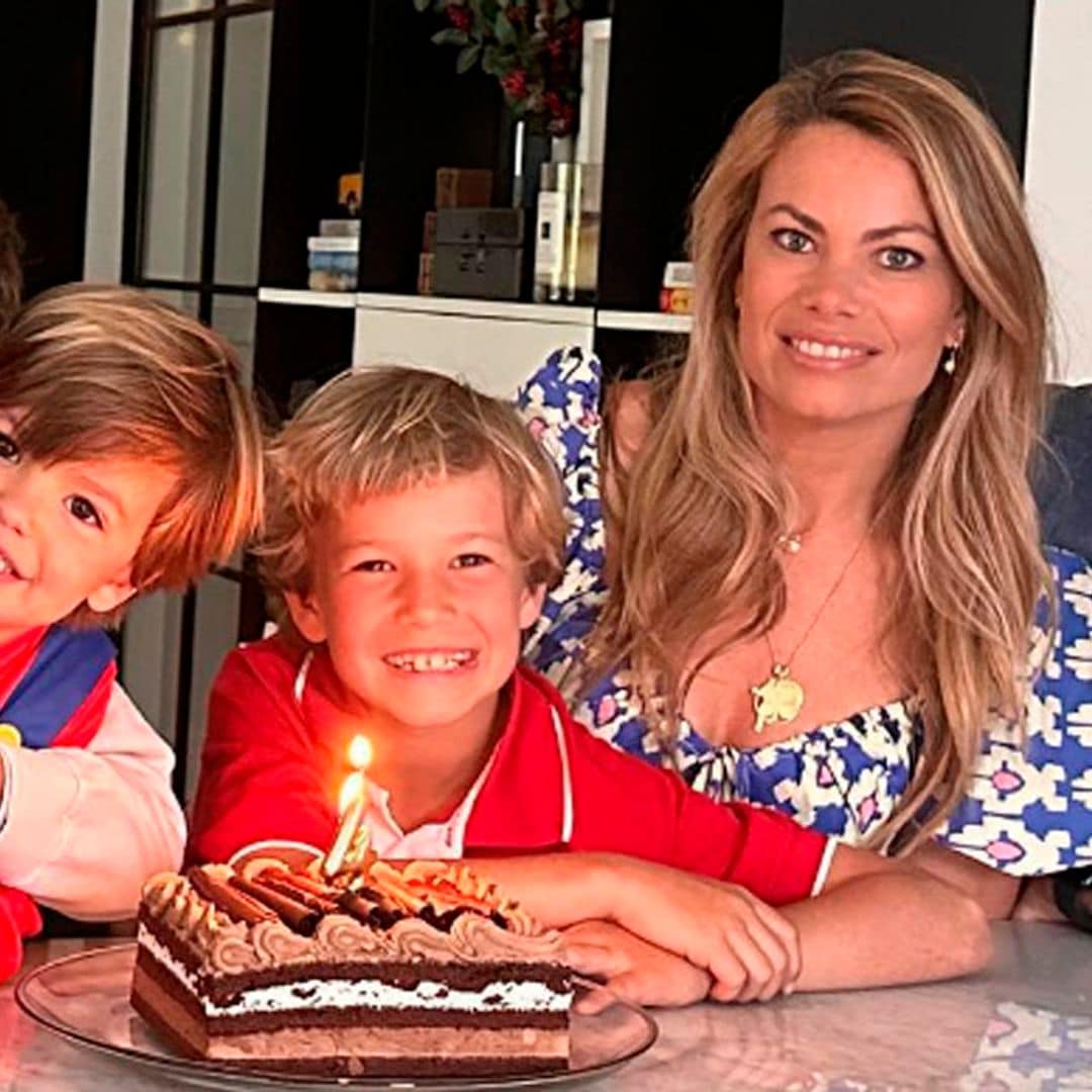 Los hijos mayores de Carla Goyanes se desviven con su hermano pequeño en su 5 cumpleaños