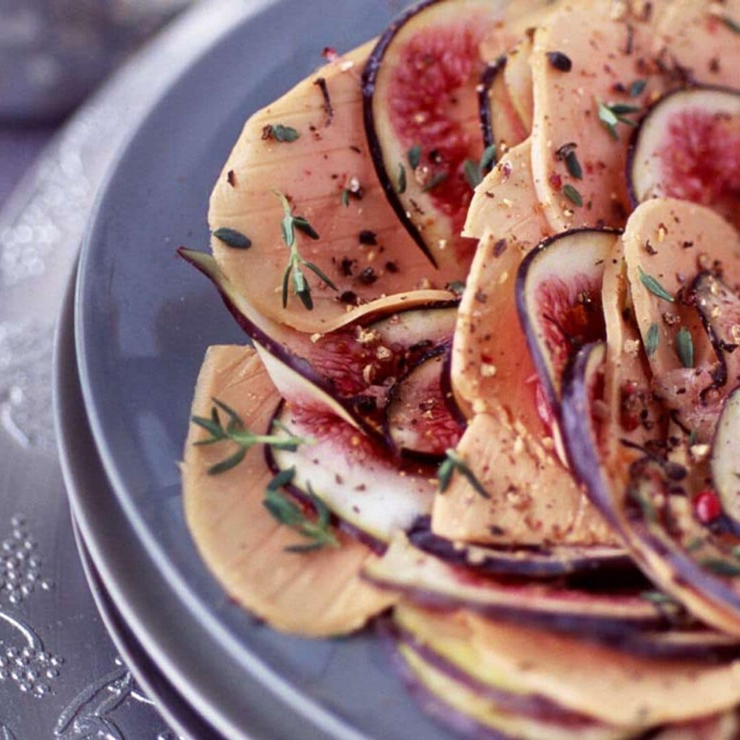 'Carpaccio' de micuit de foie con higos