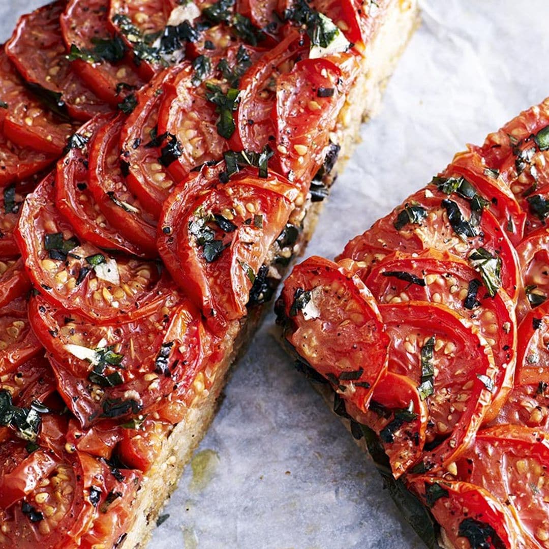 Tarta de tomate con queso gorgonzola