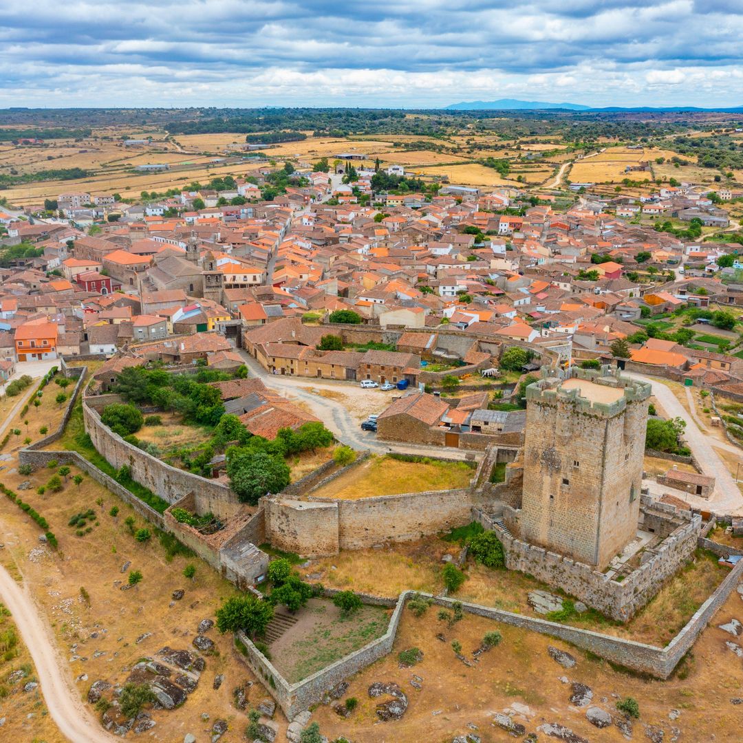 Vista aérea de San Felices de los Gallegos, Salamanca