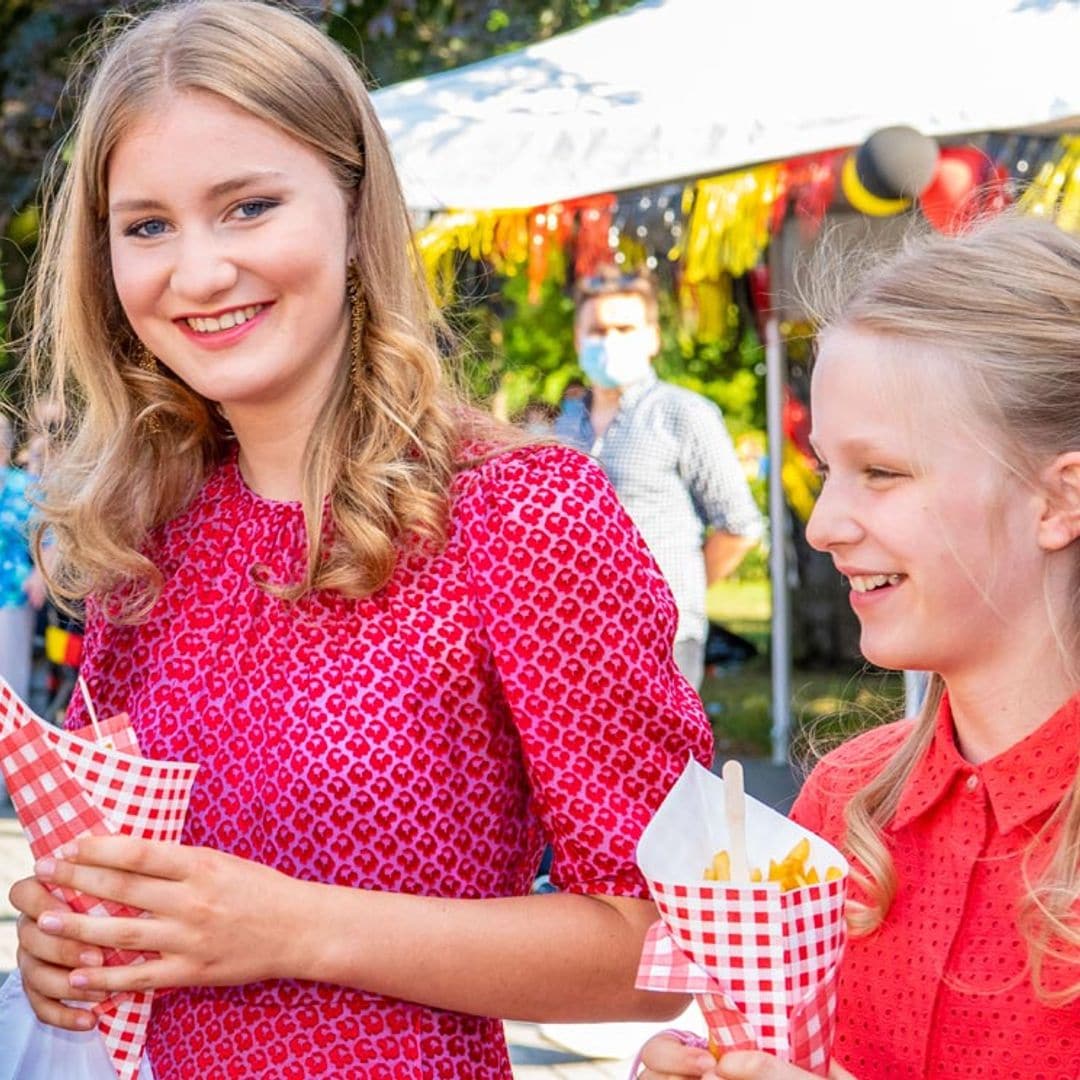 Elisabeth y Éléonore de Bélgica marcan estilo con sus vibrantes vestidos de verano