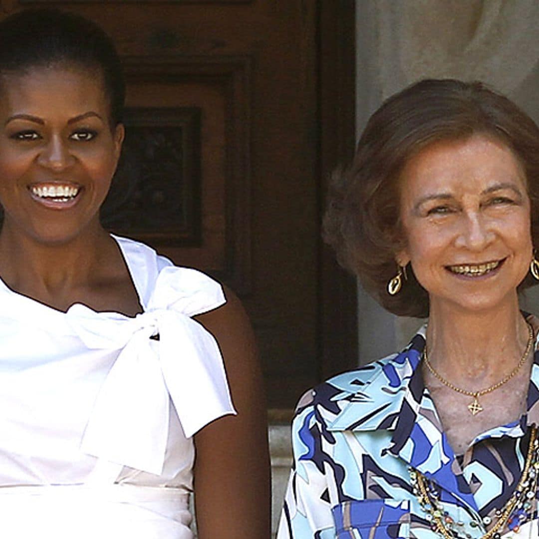 Doña Sofía y Michelle Obama almuerzan juntas en Mallorca