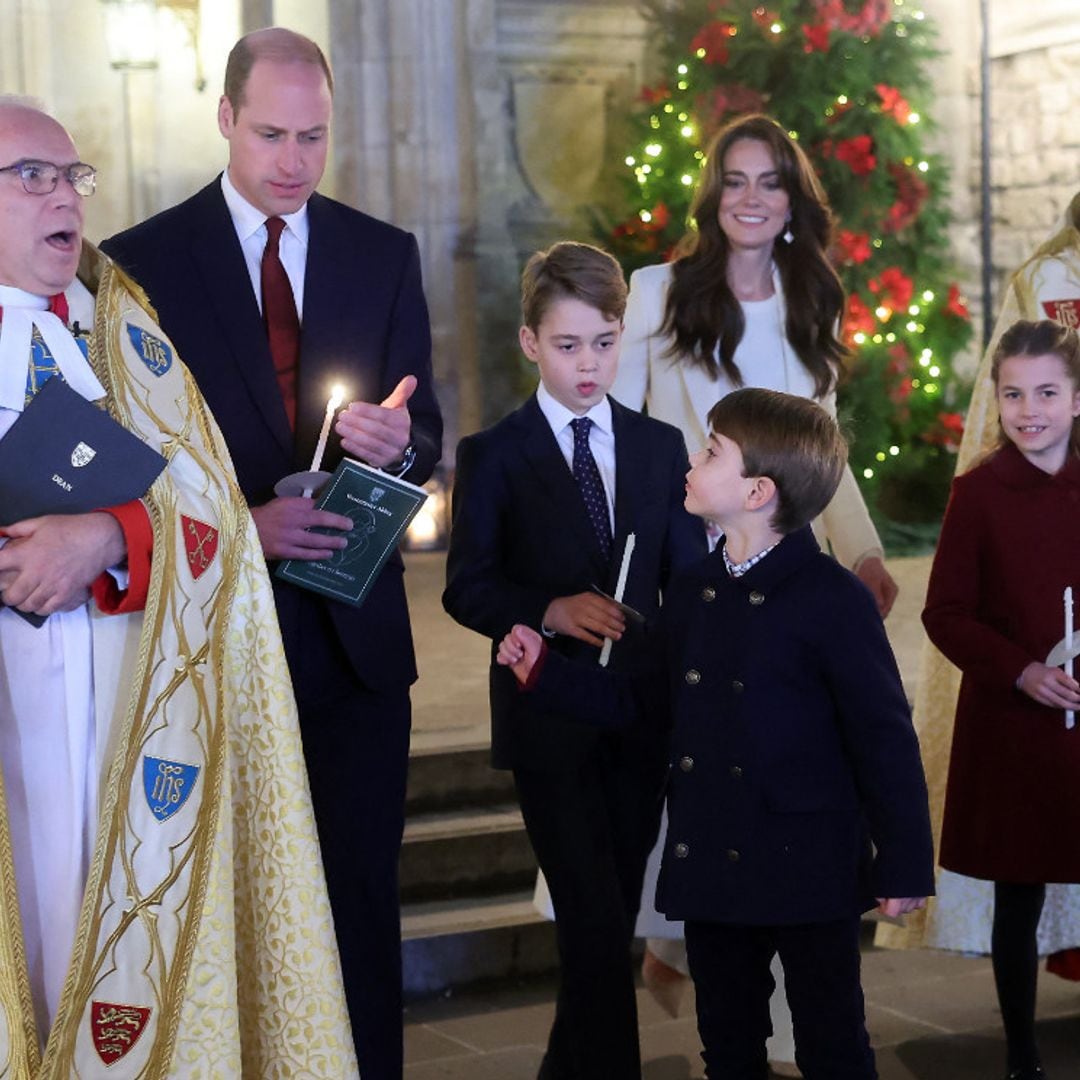 Los gestos más divertidos del príncipe Louis en el concierto de Navidad apagando las velas de sus hermanos