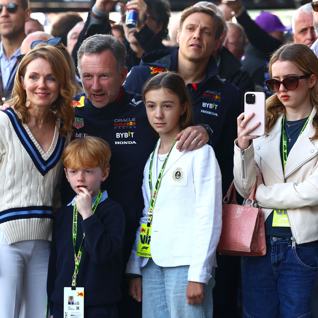 Geri Halliwell y Christian Horner con sus hijos, el retrato de una familia aparentemente unida pese al escándalo