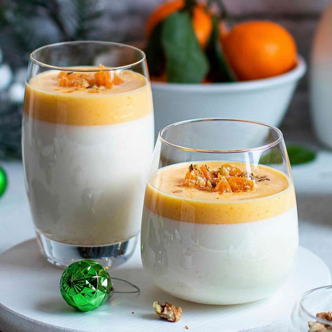 'Panna cotta' con crema de mandarina