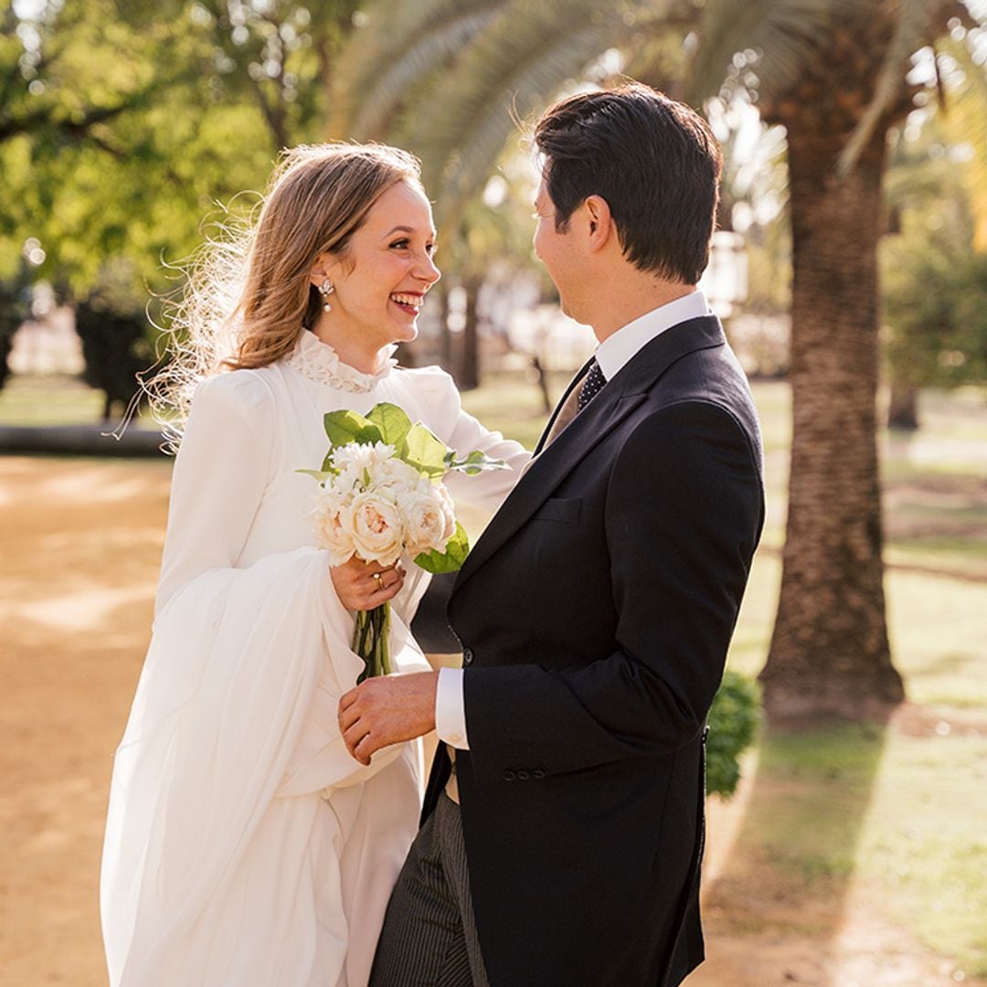 La romántica boda de Sandra, la novia del look victoriano que cambió México por Sevilla