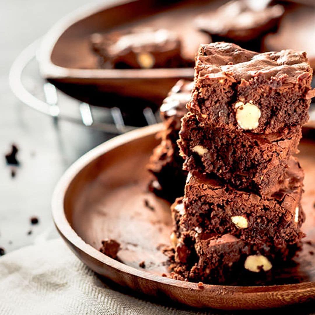 'Brownie' de café con nueces