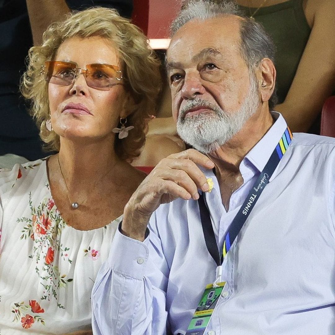 Carlos Slim y su novia Mercedes Sánchez Navarro disfrutan de una tarde de tenis en Acapulco