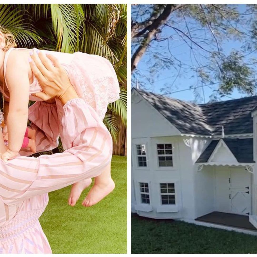 Ximena Duque sorprende a su hija con una espectacular casita de juegos a su tamaño