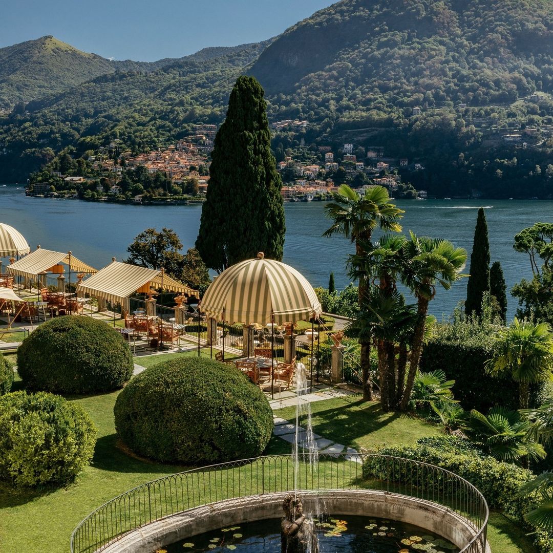 Jardines del hotel Passalacqua, en el Lago di Como, Italia