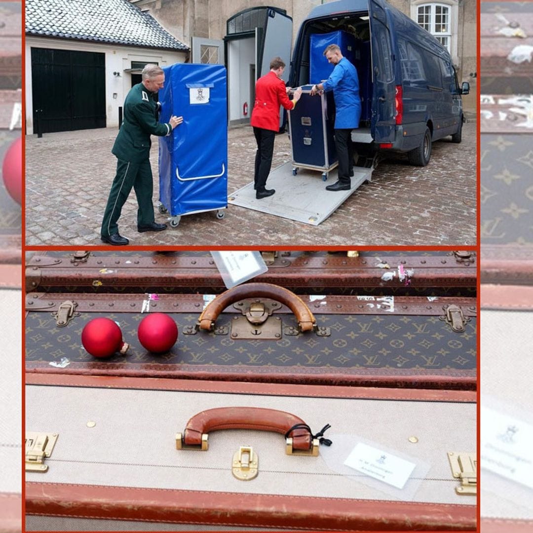 Maletas 'vintage' de Louis Vuitton y un ceremonial de siglos: así se prepara el viaje de Margarita de Dinamarca por Navidad