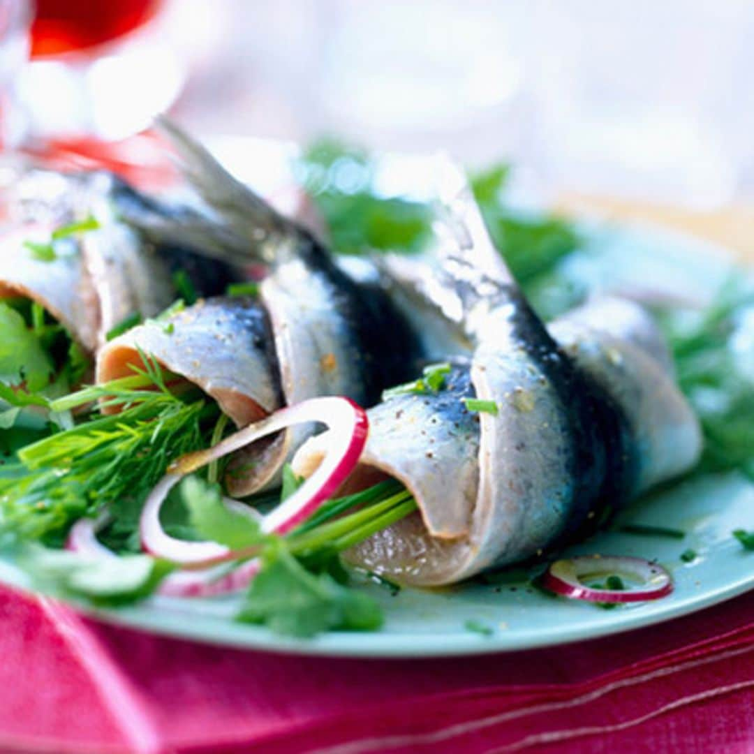 Sardinas en vinagre con hierbas aromáticas