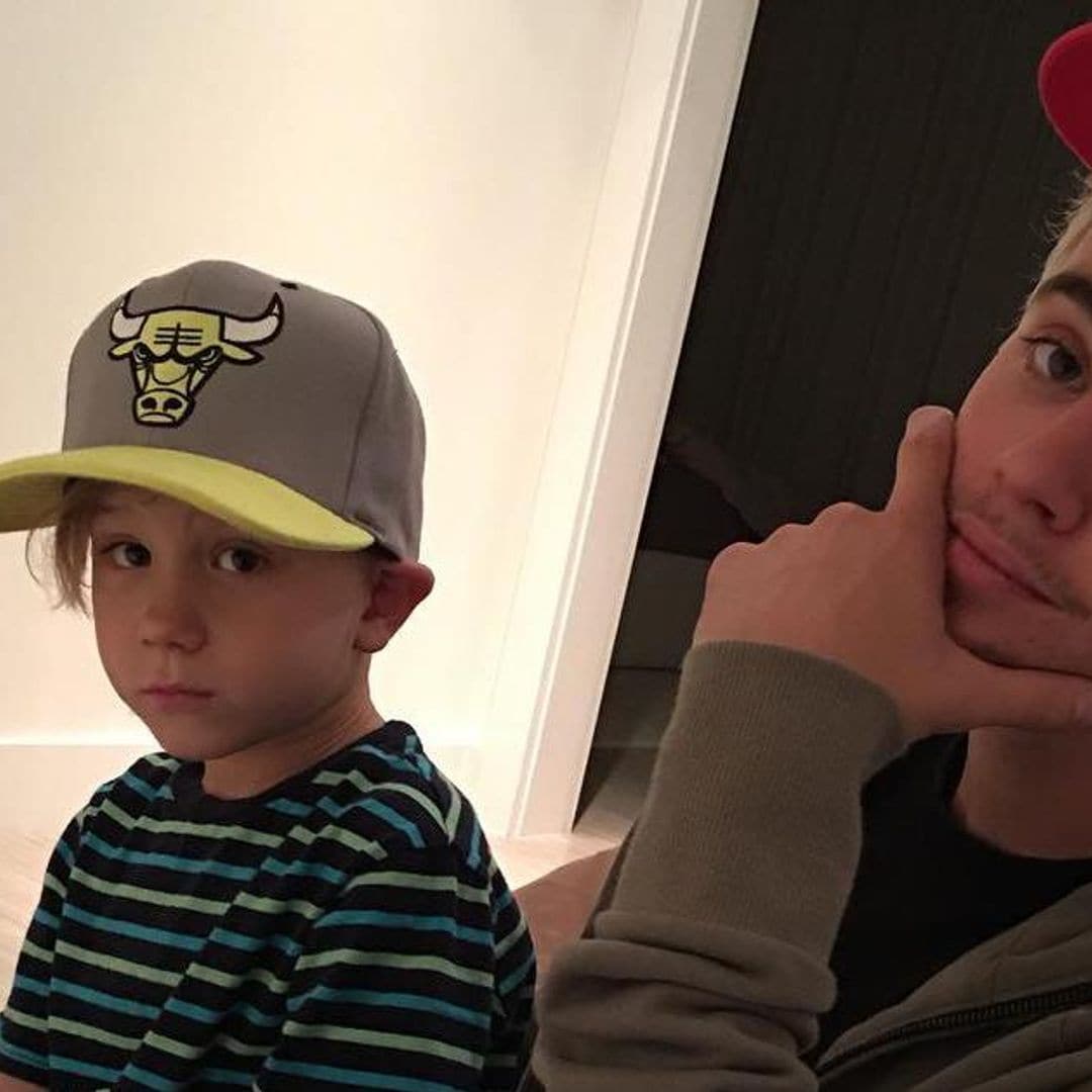 ¡Es el mejor! Justin Bieber lleva a su hermanito Jaxon al hockey