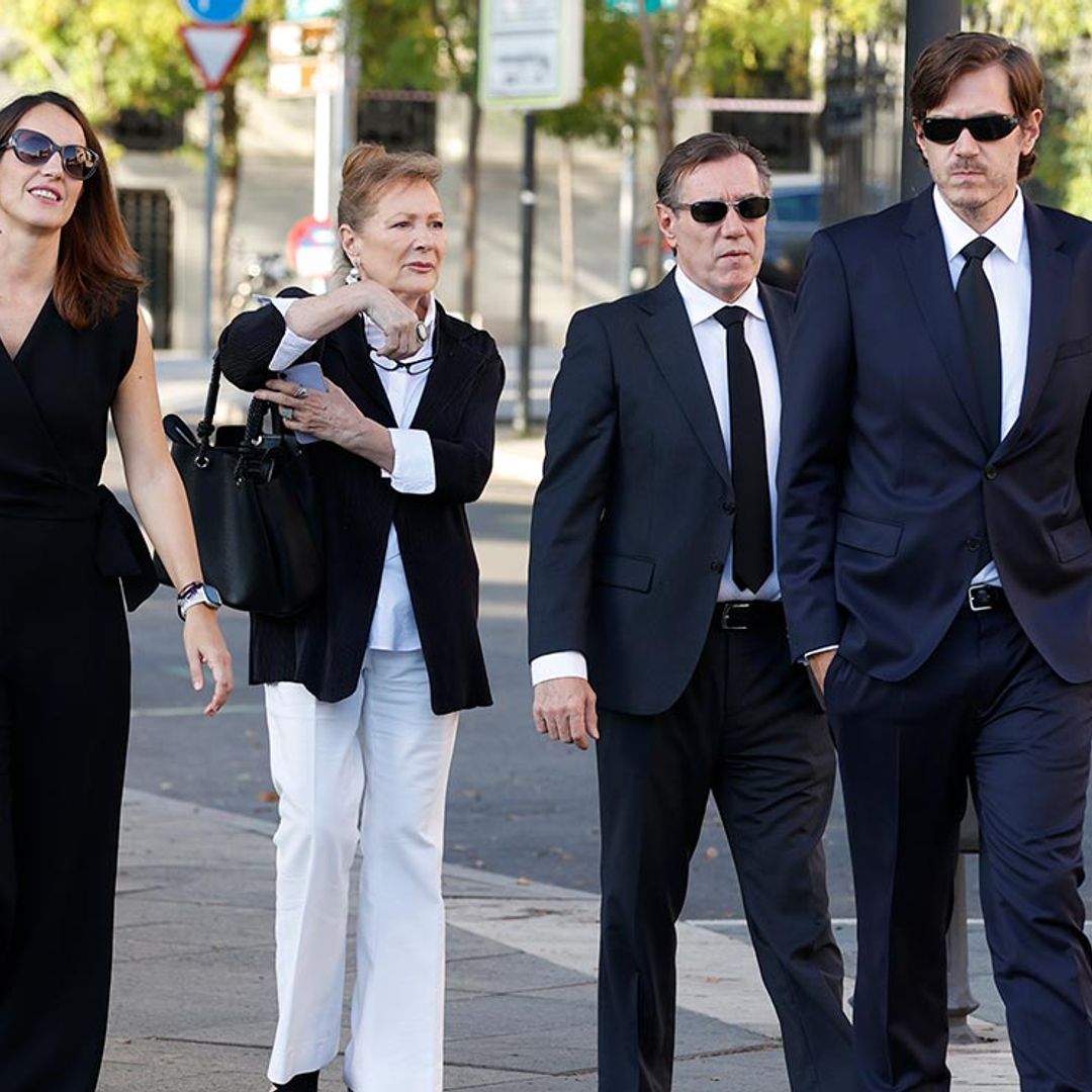 Juanma Castaño, Butragueño, Paco González y Manolo Lama en el funeral de Pepe Domingo Castaño