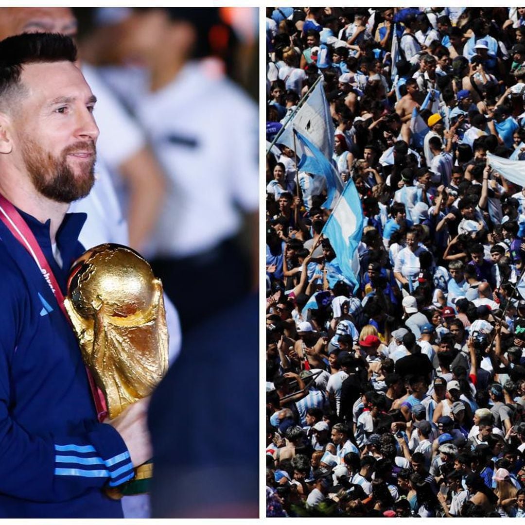 Argentina se rinde ante Messi y su selección campeona a su llegada a Buenos Aires