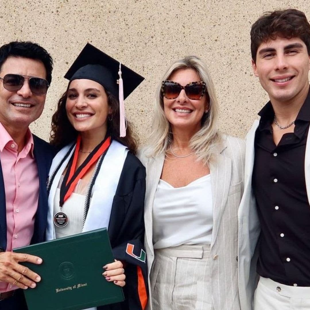 Emocionado, Chayanne celebra la graduación de su hija Isadora