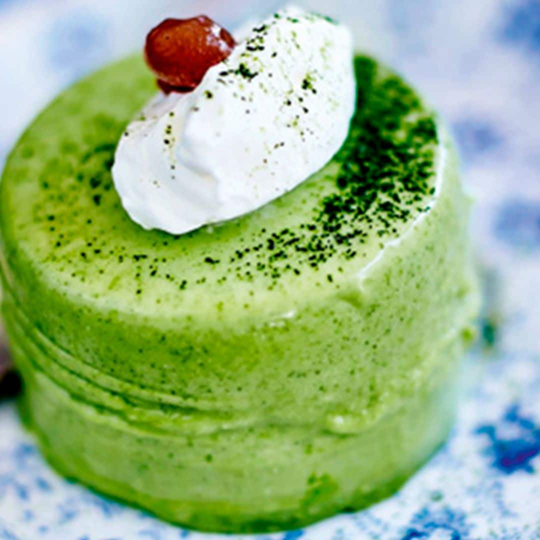 Flan de té matcha