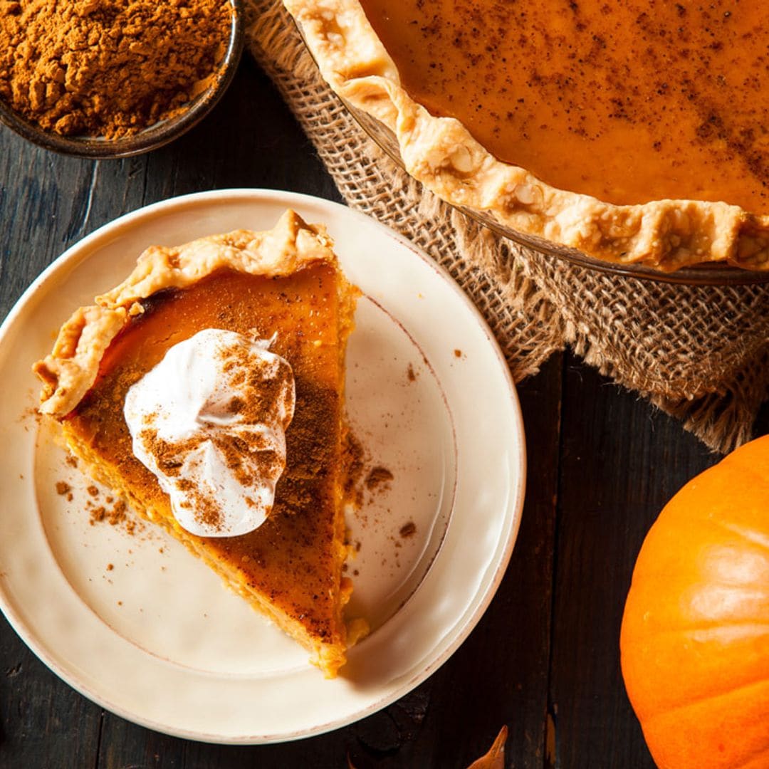 Tarta de calabaza con crema chantilly