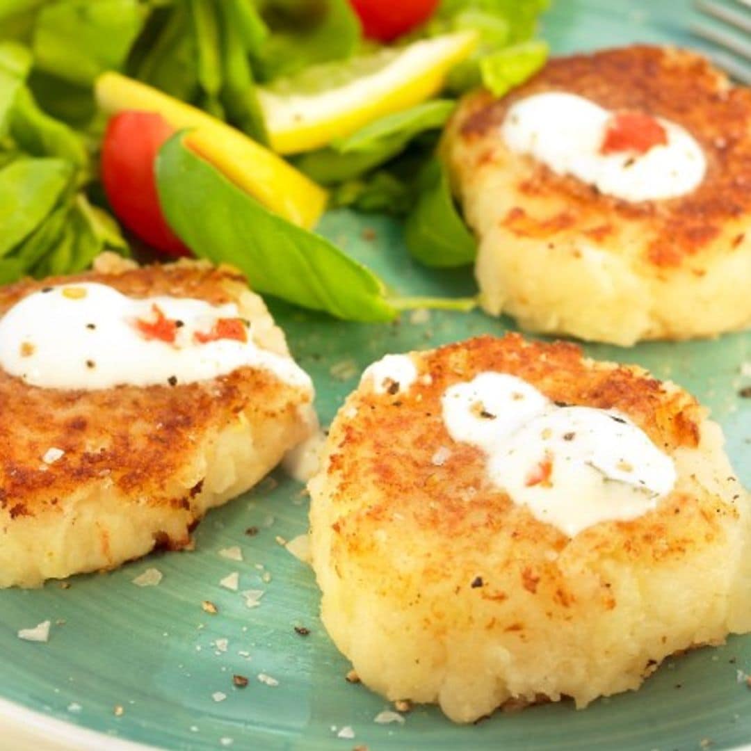 'Mini' hamburguesas de patatas y gambas