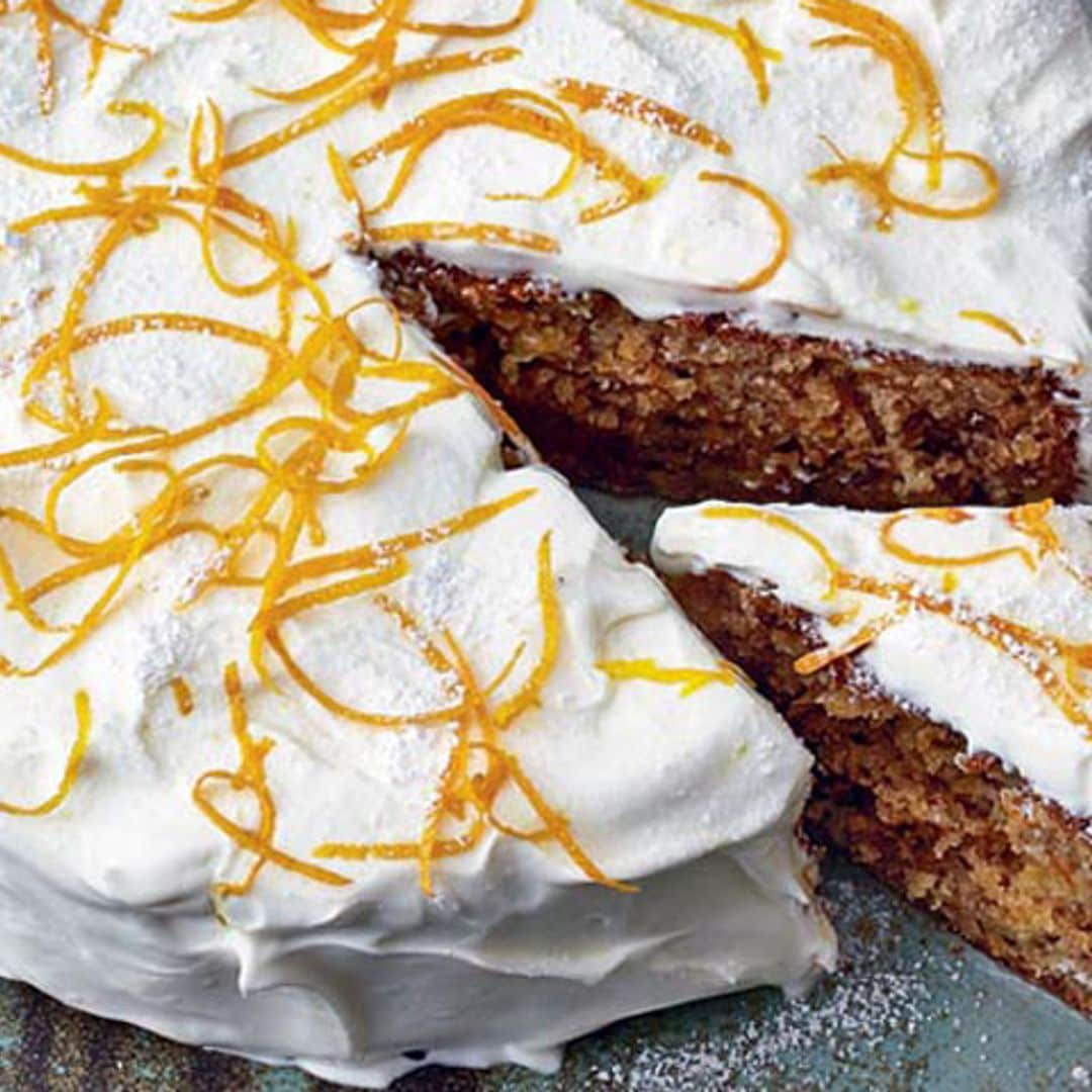 Tarta de zanahoria con naranja confitada