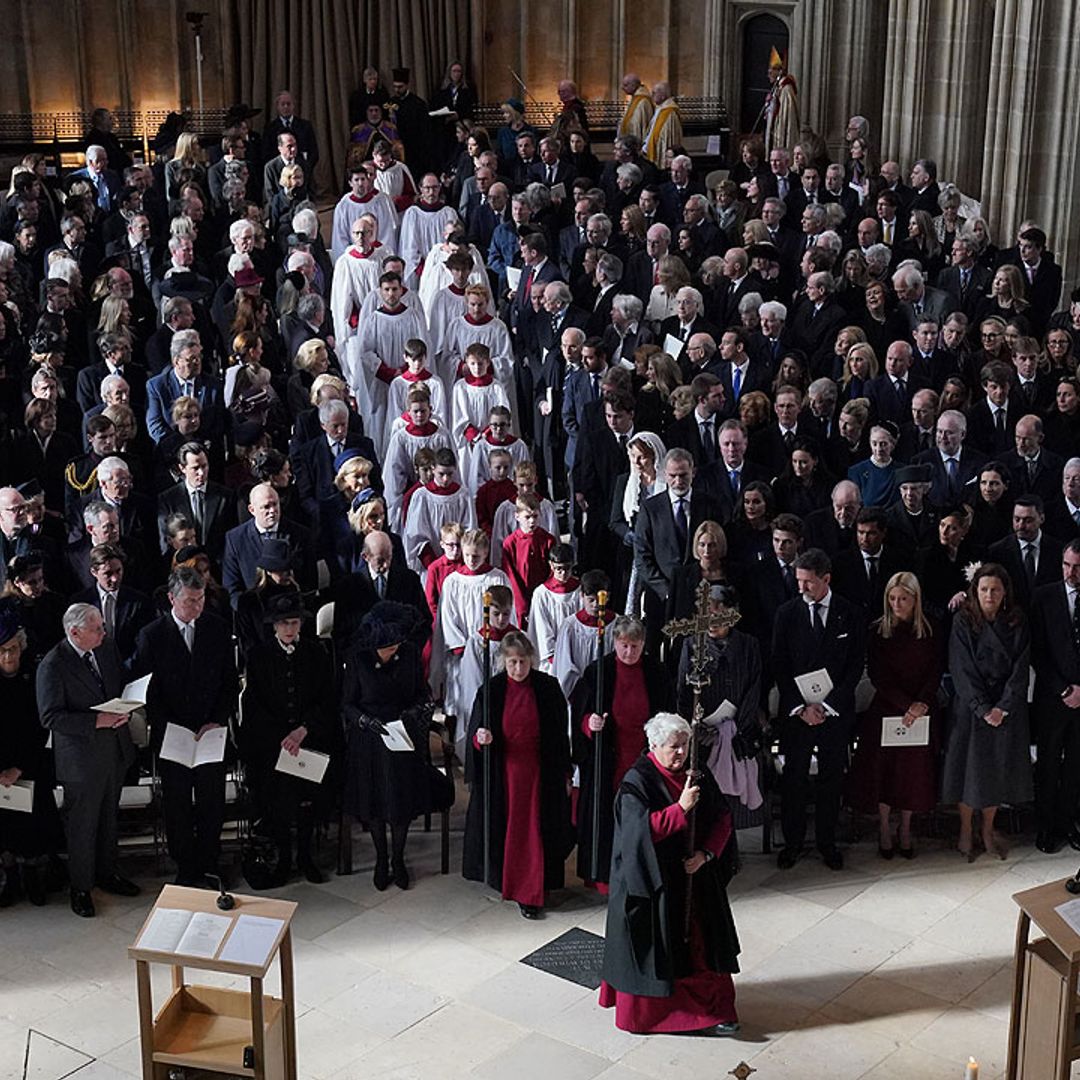 La reina Camilla encabeza el homenaje de la familia real británica a Constantino de Grecia con la asistencia de los Reyes de España