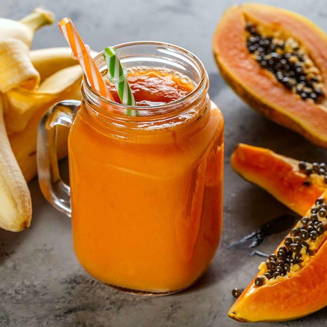 Batido de papaya con plátano