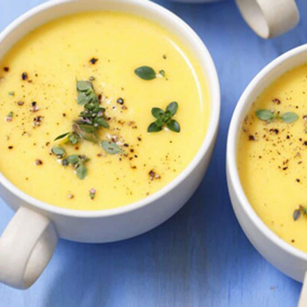 Crema de coliflor y zanahoria al jengibre