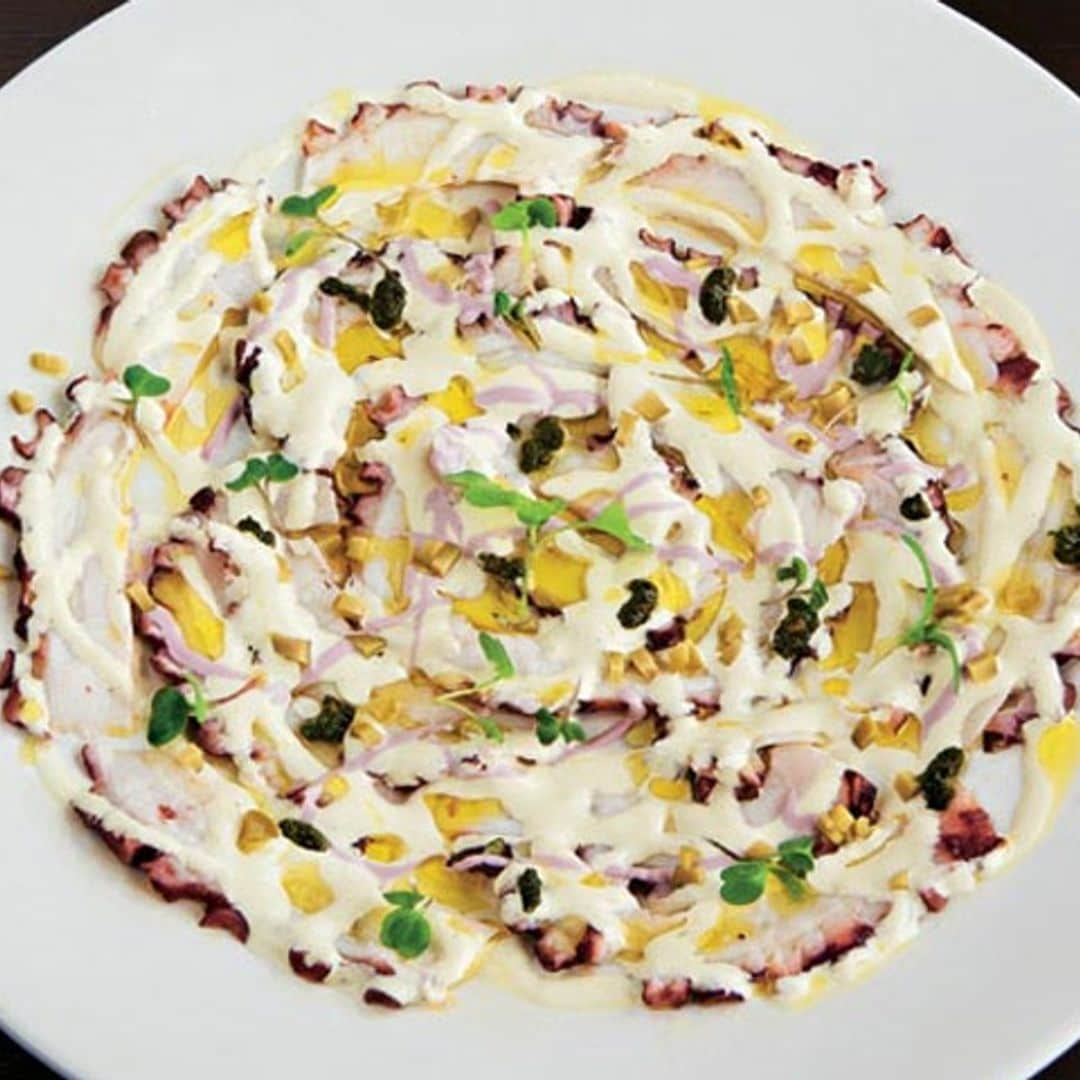 'Carpaccio' de pulpo con mayonesa