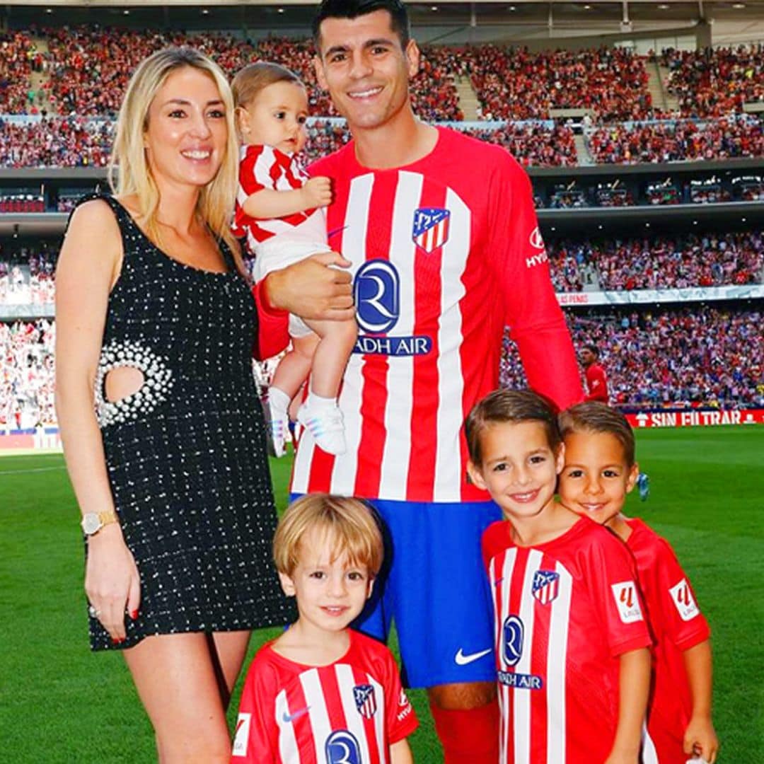 Álvaro Morata celebra un nuevo triunfo con su familia 'modelo'