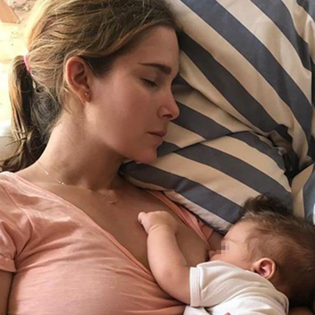 Natalia Sánchez y Marc Clotet, una plácida siesta familiar con sus hijos