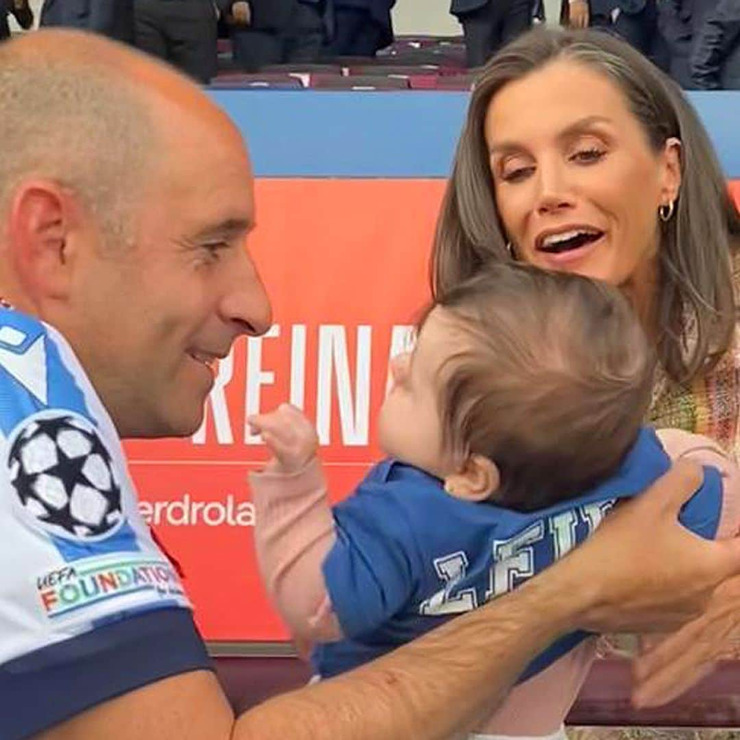 Hablamos con el padre de Leire, la bebé que conquistó a doña Letizia en la final de la Copa de la Reina